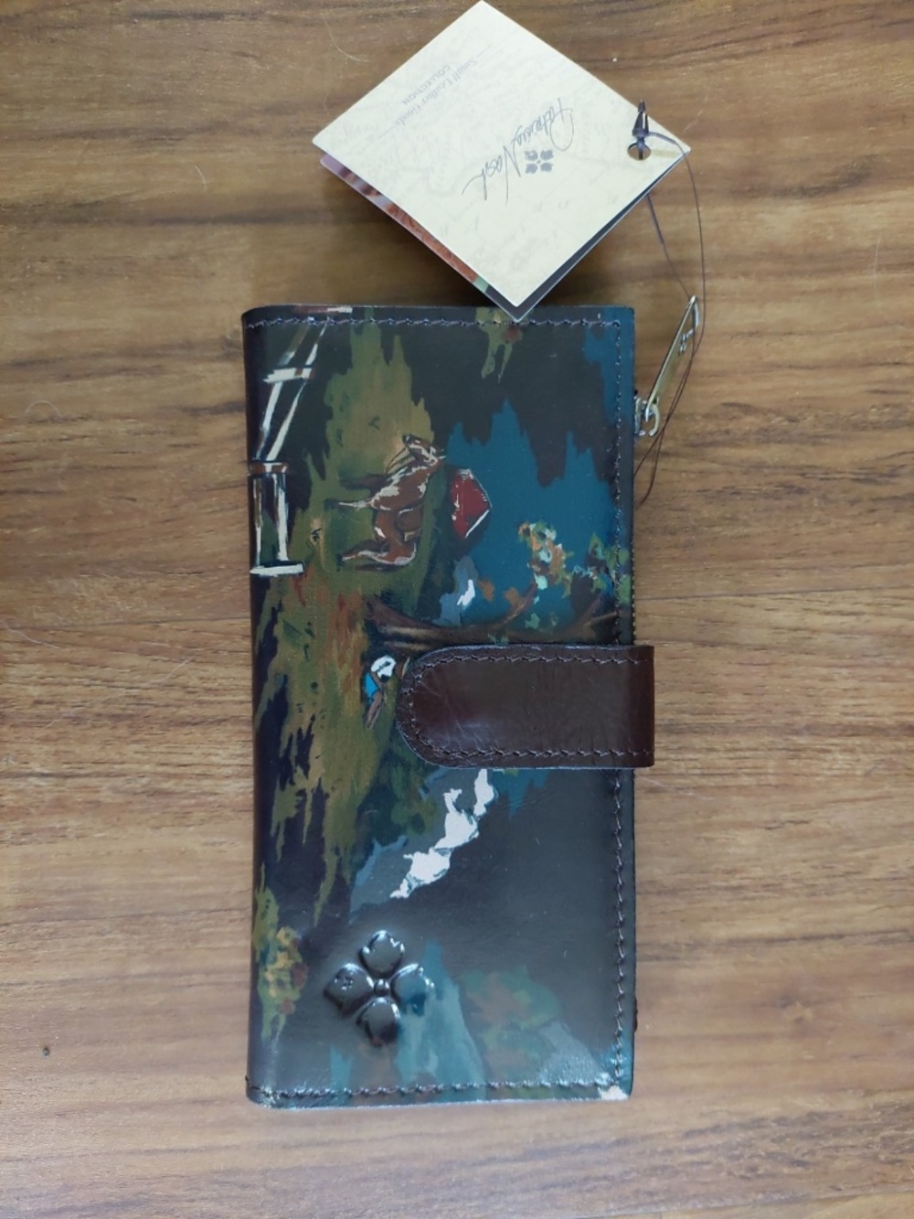 NWT Patricia Nash Nazari Bifold Leather Wallet Farm Horse Barn Wallet rare